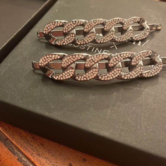 Kitsch x Justine Marjan XL Rhinestone Chain Bobby Pin Set - Picture 4 of 7